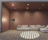 8' Round Gray and Ivory Round Gingham Stain Resistant Indoor Outdoor Area Rug - Homeroots - Flyclothing LLC