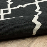 4' X 6' Black and Ivory Indoor Outdoor Area Rug - Homeroots - Flyclothing LLC