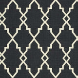 8' X 11' Black and Ivory Indoor Outdoor Area Rug - Homeroots - Flyclothing LLC