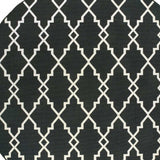 8' X 8' Black and Ivory Indoor Outdoor Area Rug - Homeroots - Flyclothing LLC