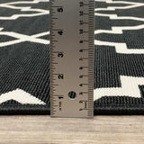 8' X 8' Black and Ivory Indoor Outdoor Area Rug - Homeroots - Flyclothing LLC