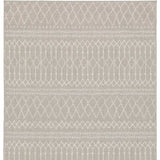 7' X 9' Gray and Ivory Indoor Outdoor Area Rug - Homeroots - Flyclothing LLC