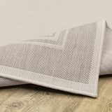8' X 10' Gray and Ivory Indoor Outdoor Area Rug - Homeroots - Flyclothing LLC