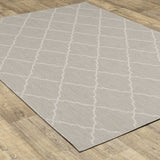 3' X 5' Gray and Ivory Indoor Outdoor Area Rug - Homeroots - Flyclothing LLC