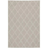 7' X 9' Gray and Ivory Indoor Outdoor Area Rug - Homeroots - Flyclothing LLC