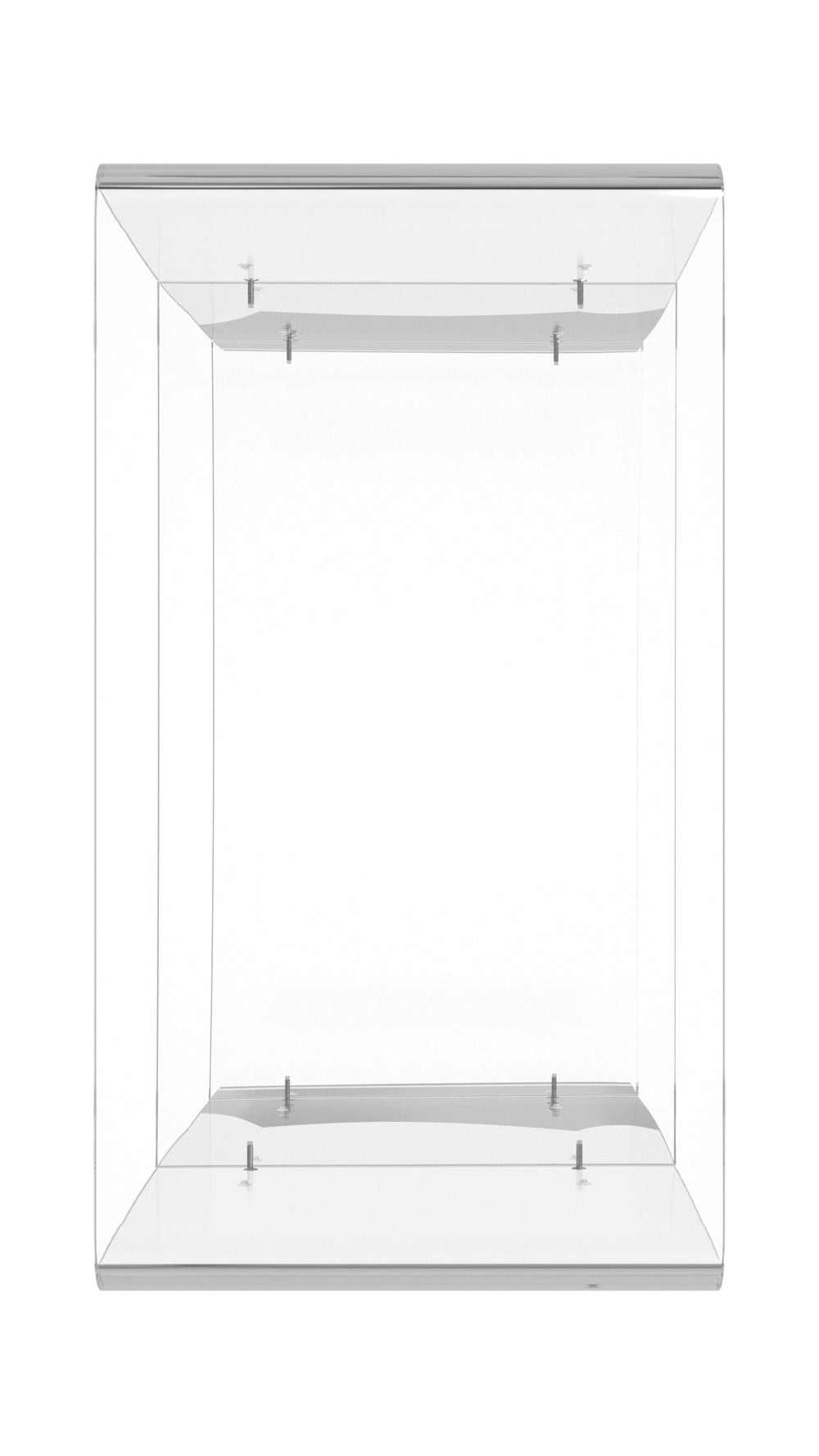 25" Clear Plastic Two Tier Bookcase - Homeroots - Flyclothing LLC