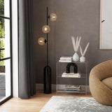 25" Clear Plastic Two Tier Bookcase - Homeroots - Flyclothing LLC