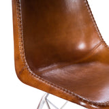 19" Brown And Silver Faux Leather Side Chair - Homeroots - Flyclothing LLC