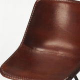 21" Brown And Black Faux Leather Side Chair - Homeroots - Flyclothing LLC