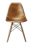 18" Brown And Copper Faux Leather Side Chair - Homeroots - Flyclothing LLC