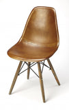 18" Brown And Copper Faux Leather Side Chair - Homeroots - Flyclothing LLC