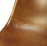 18" Brown And Copper Faux Leather Side Chair - Homeroots - Flyclothing LLC