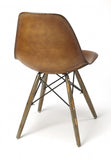 18" Brown And Copper Faux Leather Side Chair - Homeroots - Flyclothing LLC