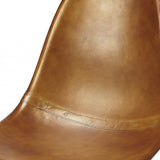 18" Brown And Copper Faux Leather Side Chair - Homeroots - Flyclothing LLC