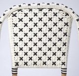 White And Brown Faux Rattan Dining Chair - Homeroots - Flyclothing LLC