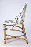 White And Brown Faux Rattan Dining Chair - Homeroots - Flyclothing LLC