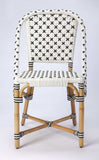 White And Brown Faux Rattan Dining Chair - Homeroots - Flyclothing LLC