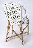 White And Brown Faux Rattan Dining Chair - Homeroots - Flyclothing LLC