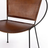 31" Black Faux Leather Side Chair - Homeroots