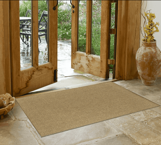 2' X 4' Tan Faux Seagrass Indoor Outdoor Area Rug - Homeroots - Flyclothing LLC
