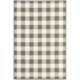2' X 4' Gray and Ivory Indoor Outdoor Area Rug - Homeroots - Flyclothing LLC