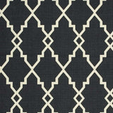 2' X 4' Black and Ivory Indoor Outdoor Area Rug - Homeroots - Flyclothing LLC