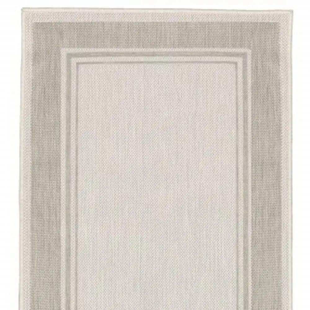 Gray and Ivory Indoor Outdoor Area Rug - Homeroots - Flyclothing LLC