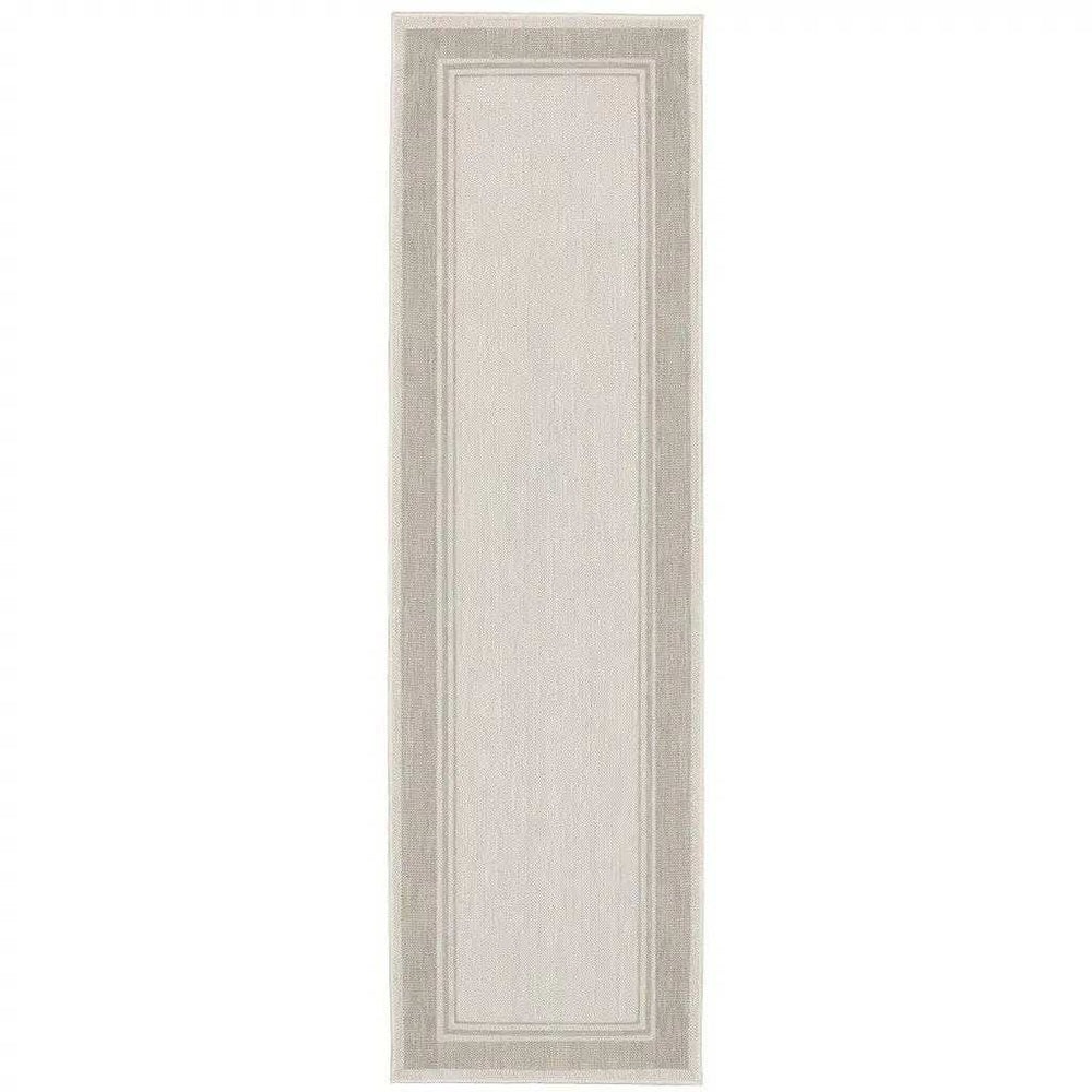 Gray and Ivory Indoor Outdoor Area Rug - Homeroots - Flyclothing LLC