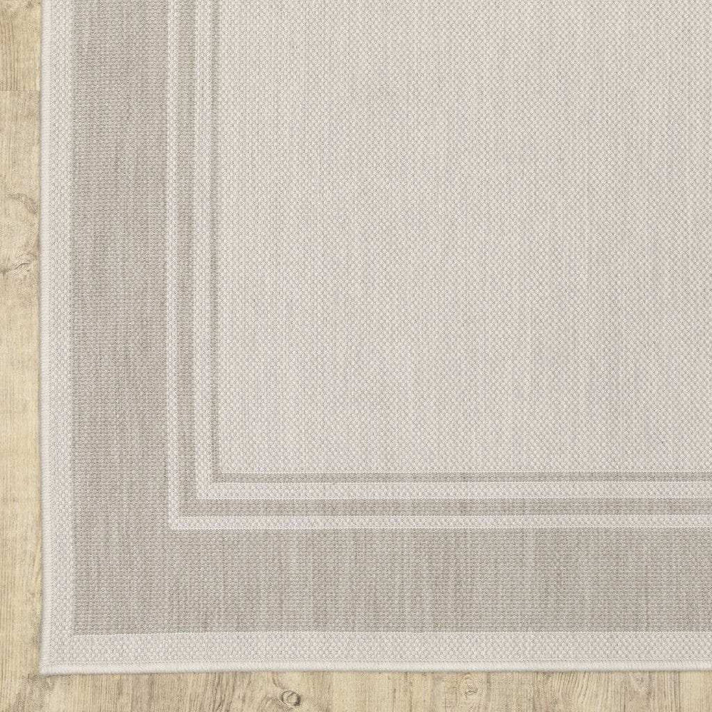Gray and Ivory Indoor Outdoor Area Rug - Homeroots - Flyclothing LLC