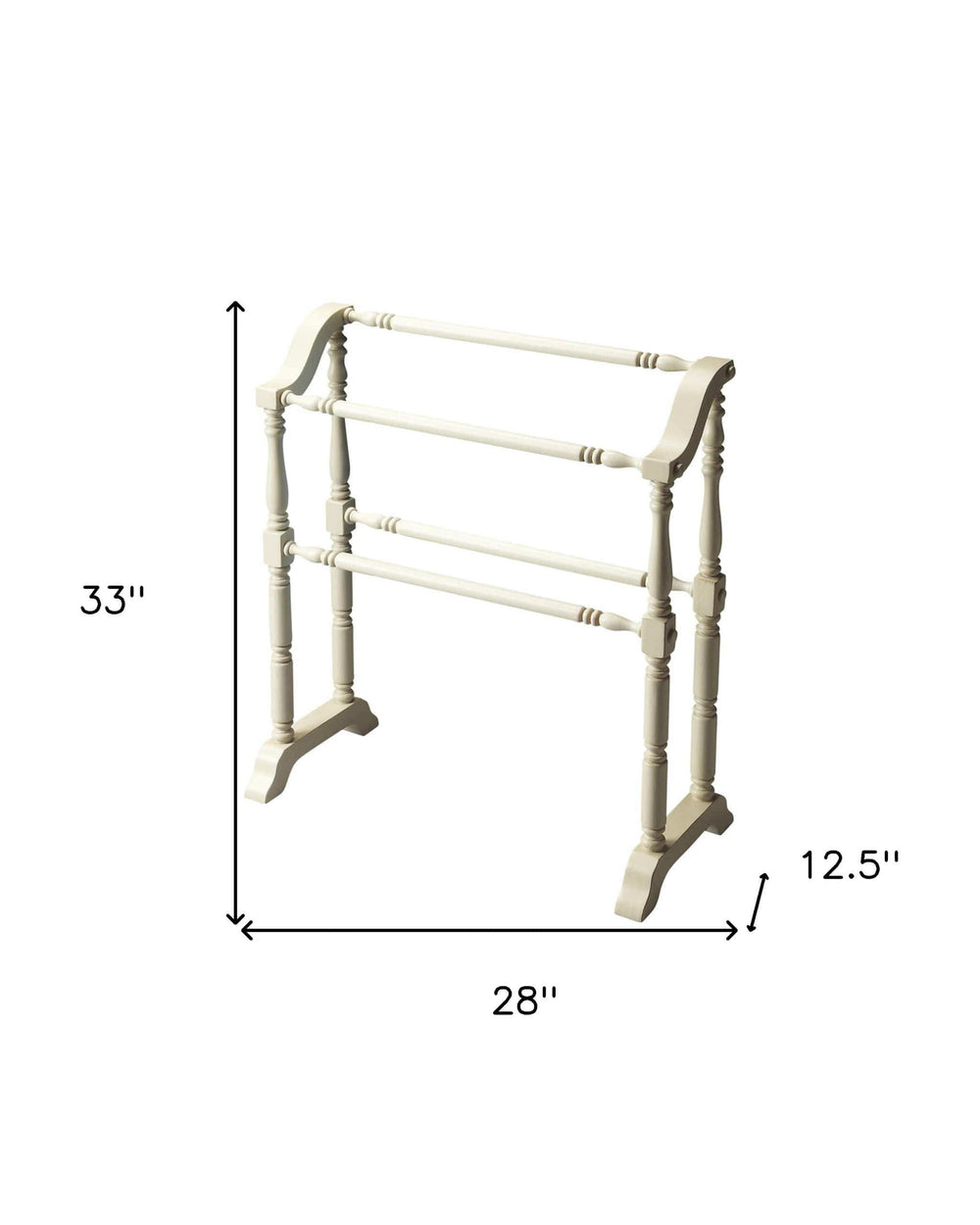 Vintage Cottage White Blanket Stand - Homeroots - Flyclothing LLC