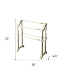 Vintage Cottage White Blanket Stand - Homeroots - Flyclothing LLC