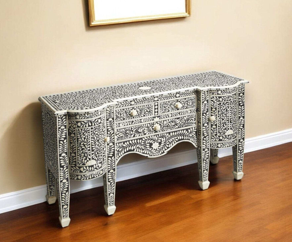 Victoria Black Bone Inlay Buffet - Homeroots - Flyclothing LLC