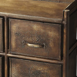 23" Bronze Metal Six Drawer Chest - Homeroots