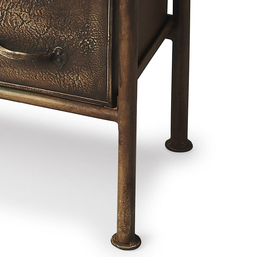 23" Bronze Metal Six Drawer Chest - Homeroots