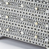 36" Black Manufactured Wood Three Drawer Chest