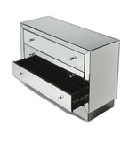 42" Clear Glass Three Drawer Dresser - Homeroots - Flyclothing LLC