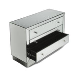 42" Clear Glass Three Drawer Dresser - Homeroots - Flyclothing LLC