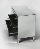 30" Clear Glass Three Drawer Chest - Homeroots