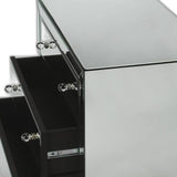 30" Clear Glass Three Drawer Chest - Homeroots