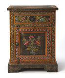 18" Dark Brown Solid Wood Frame Accent Cabinet With Two Drawers - Homeroots