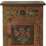 18" Dark Brown Solid Wood Frame Accent Cabinet With Two Drawers - Homeroots