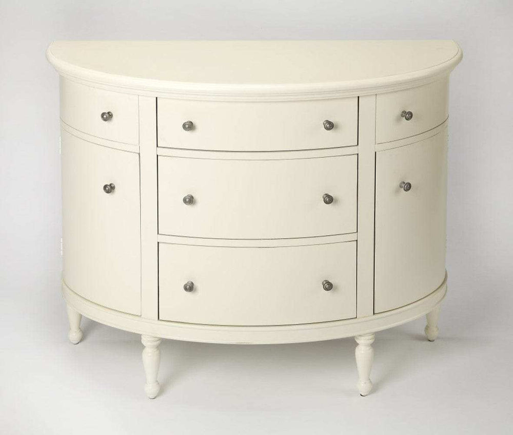 White Demilune Console Chest - Homeroots - Flyclothing LLC