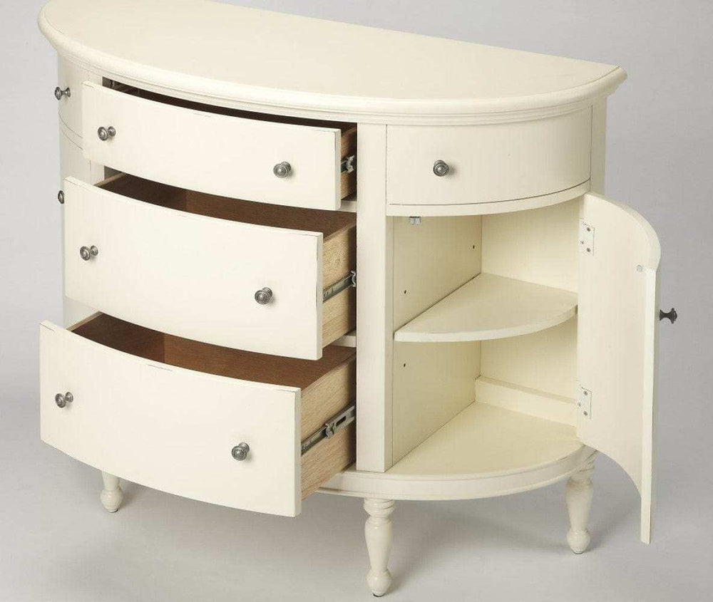 White Demilune Console Chest - Homeroots - Flyclothing LLC