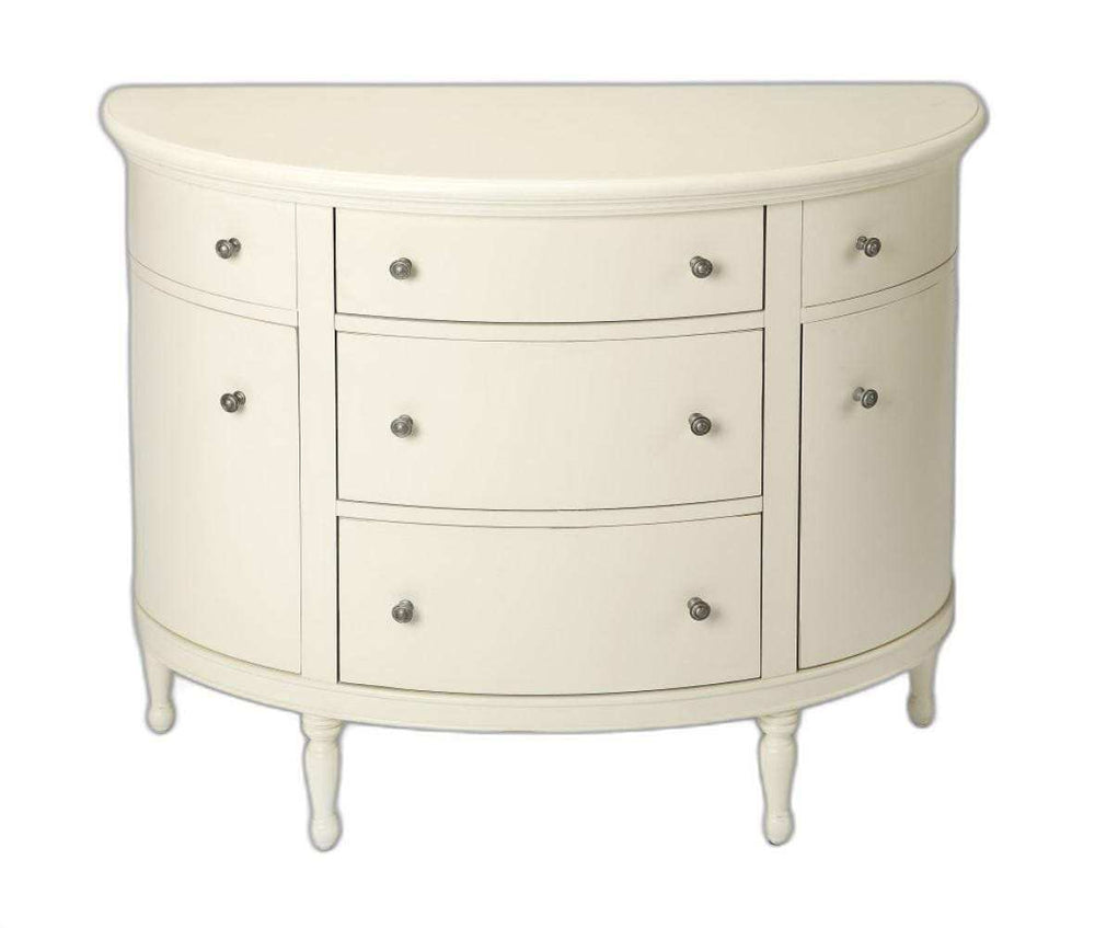 White Demilune Console Chest - Homeroots - Flyclothing LLC