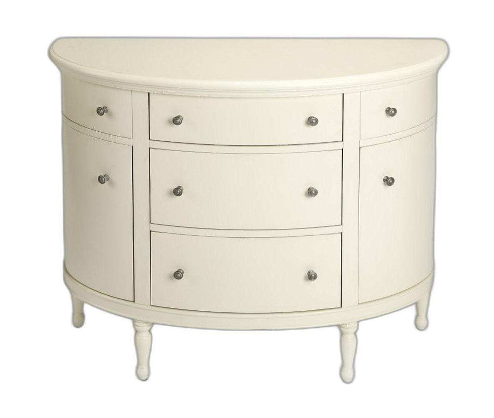 White Demilune Console Chest - Homeroots - Flyclothing LLC
