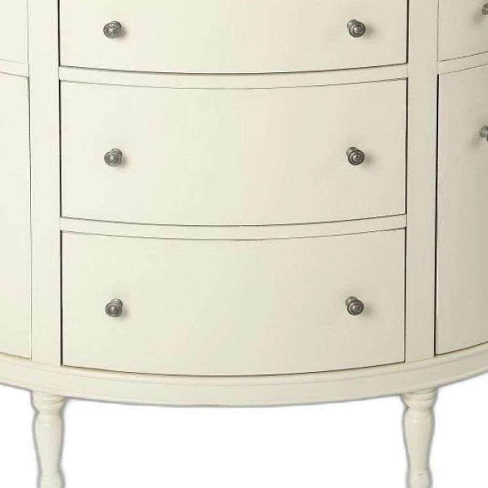 White Demilune Console Chest - Homeroots - Flyclothing LLC