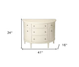White Demilune Console Chest - Homeroots - Flyclothing LLC
