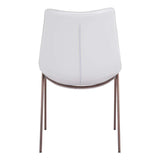 Stich White Faux Leather Side or Dining Chairs Set of 2 Chairs - Homeroots - Flyclothing LLC