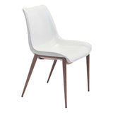 Stich White Faux Leather Side or Dining Chairs Set of 2 Chairs - Homeroots - Flyclothing LLC