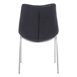 Stich White Faux Leather Side or Dining Chairs Set of 2 Chairs - Homeroots - Flyclothing LLC